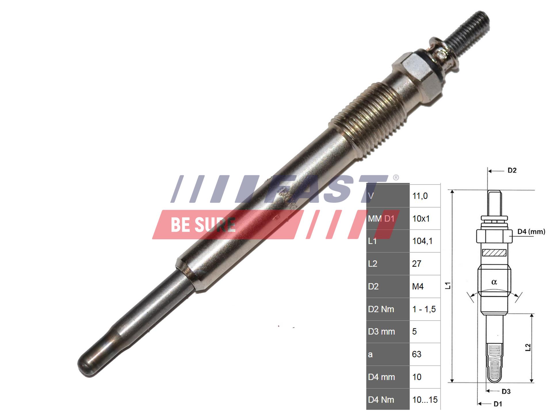 FAST Glühkerze ft82732 für Citroën Fiat