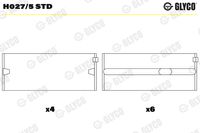 GLYCO Kurbelwellenlager, Art.-Nr. H027/5 STD