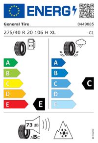 General Tire Ganzjahresreifen "275/40R20 106H - GRABBER AT3", Art.-Nr. 04490850000