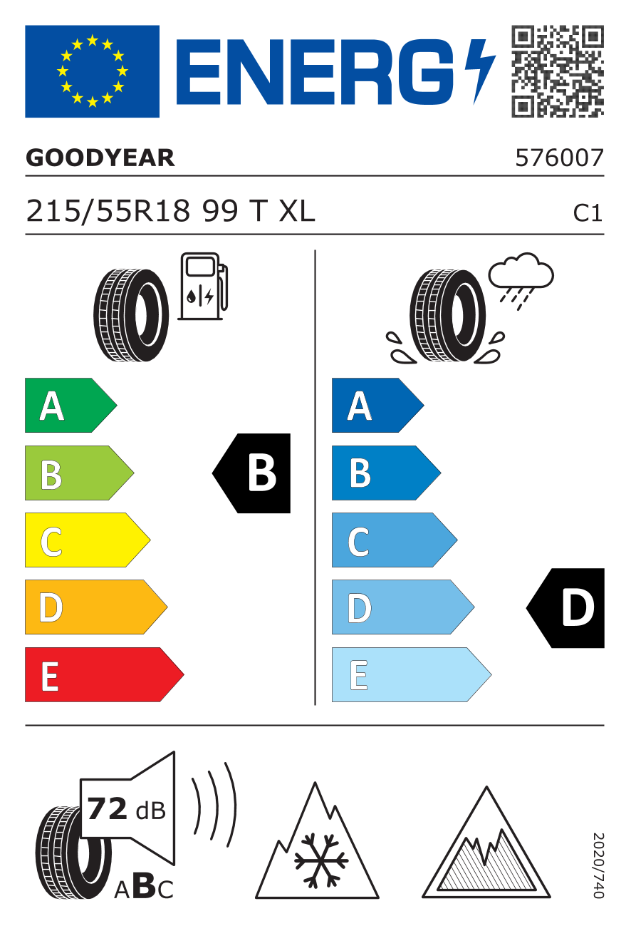 Goodyear GOODYEAR Winterreifen 215/55 R18 99T XL, Nordic compound, SUV - UltraGrip Ice Gen 576007 215/55 R18
