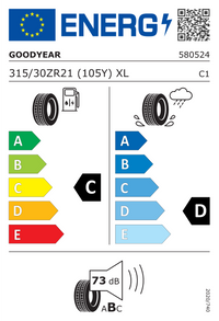 Goodyear Sommerreifen "[Goodyear] 315/30ZR21 105Y - Eagle F1 Supersport RS", Art.-Nr. 580524