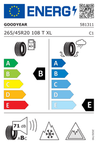 Goodyear Winterreifen "[Goodyear] 265/45R20 108T - UltraGrip Ice 2+", Art.-Nr. 581311