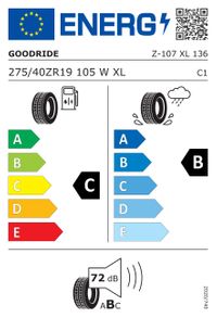 Goodride Sommerreifen "[Goodride] 275/40ZR19 105W - ZuperEco Z-107", Art.-Nr. 030104H9201ZIG140201
