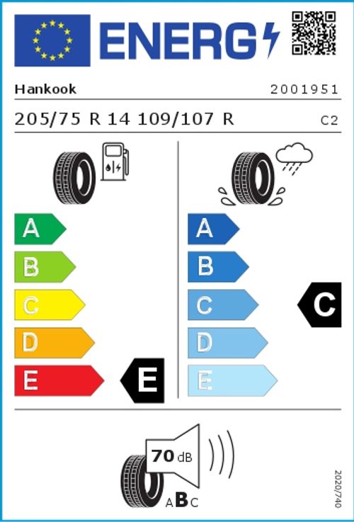 HANKOOK REIFEN 205/75R14 109/107R - Vantra LT RA18