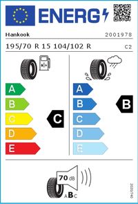 Hankook Sommerreifen "195/70R15 104/102R - Vantra LT RA18", Art.-Nr. 2001978