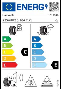 Hankook Winterreifen "235/60 R16 104T XL, Nordic compound SBL - Winter i*cept iZ2", Art.-Nr. 1019946