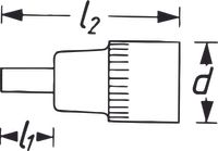 HAZET Steckschl�sseleinsatz, Zylinderkopfschraube "Zylinderkopf Schraubendreher-Steckschl�sseleinsatz", Art.-Nr. 2579-9