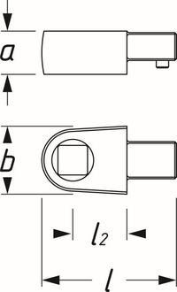 HAZET Durchsteckvierkant, Drehmomentschl�ssel "Durchsteck-Vierkant", Art.-Nr. 6413-3