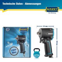 HAZET Schlagschrauber (Druckluft) "Schlagschrauber extra kurz", Art.-Nr. 9012M-1