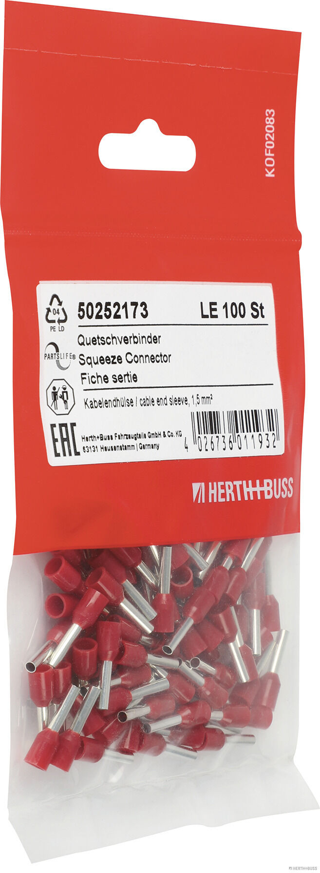 HERTH+BUSS ELPARTS Quetschverbinder 50252173