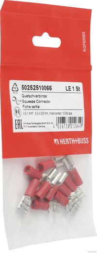 HERTH+BUSS ELPARTS Quetschverbinder, Art.-Nr. 50252510066