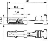 HERTH+BUSS ELPARTS Kontaktbuchse, Art.-Nr. 50253274