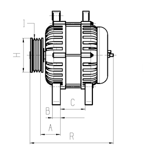 Lichtmaschine Generator 14V 150A Ø54 mm HC-CARGO für u.a. FORD KUGA - Bild 2