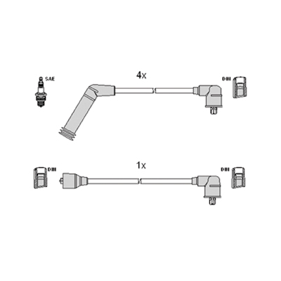 ASTEMO-HITACHI Zündleitungssatz Hüco 134116 für HYUNDAI