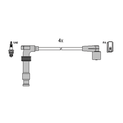 ASTEMO-HITACHI Zündleitungssatz Hüco 134121 für Opel CHEVROLET