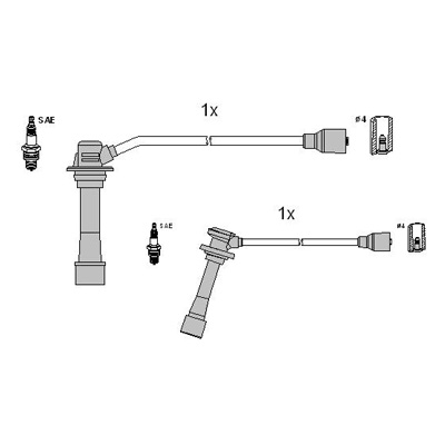 ASTEMO-HITACHI Zündleitungssatz Hüco 134123 für KIA