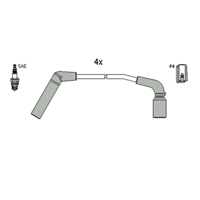 ASTEMO-HITACHI Zündleitungssatz Hüco 134260 für CHEVROLET