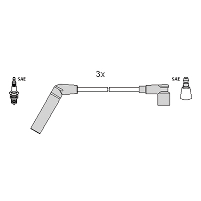 ASTEMO-HITACHI Zündleitungssatz Hüco 134263 für DAEWOO