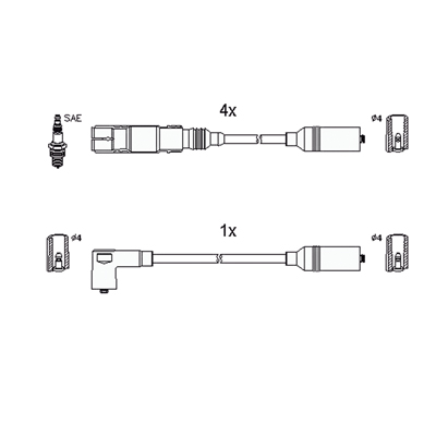 ASTEMO-HITACHI Zündleitungssatz Hüco 134267
