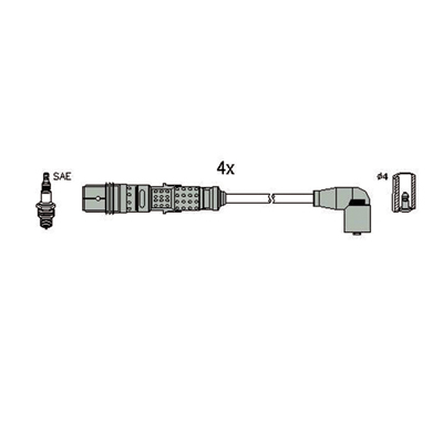ASTEMO-HITACHI Zündleitungssatz Hüco 134289 für VW