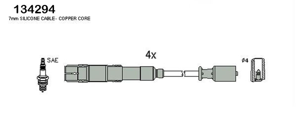 ASTEMO-HITACHI Zündleitungssatz Hüco 134294 für Mercedes