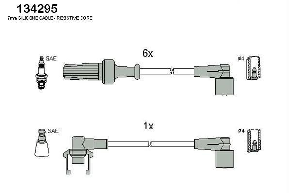 ASTEMO-HITACHI Zündleitungssatz Hüco 134295 für RENAULT