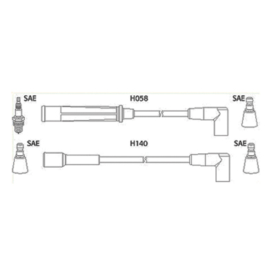 ASTEMO-HITACHI Zündleitungssatz Hüco 134360 für RENAULT