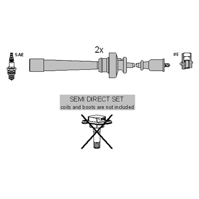 ASTEMO-HITACHI Zündleitungssatz Hüco 134613 für MITSUBISHI