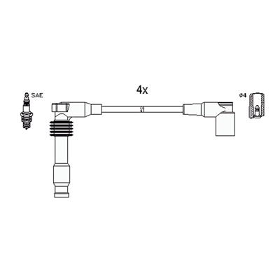 ASTEMO-HITACHI Zündleitungssatz Hüco 134759 für Opel CHEVROLET