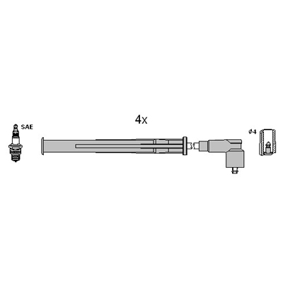 ASTEMO-HITACHI Zündleitungssatz Hüco 134956 für RENAULT