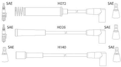 ASTEMO-HITACHI Zündleitungssatz Hüco 134202 für Opel