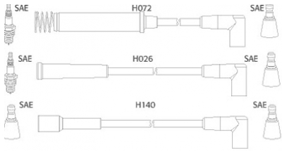 ASTEMO-HITACHI Zündleitungssatz Hüco 134225 für Opel