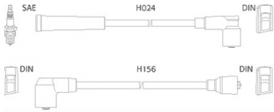 ASTEMO-HITACHI Zündleitungssatz Hüco 134230 für MAZDA