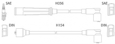 ASTEMO-HITACHI Zündleitungssatz Hüco 134366