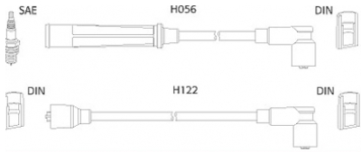 ASTEMO-HITACHI Zündleitungssatz Hüco 134438 für Volvo