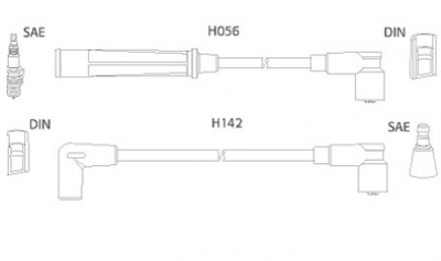 ASTEMO-HITACHI Zündleitungssatz Hüco 134439 für Volvo RENAULT