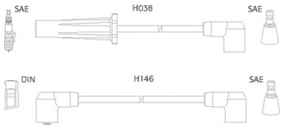 ASTEMO-HITACHI Zündleitungssatz Hüco 134448