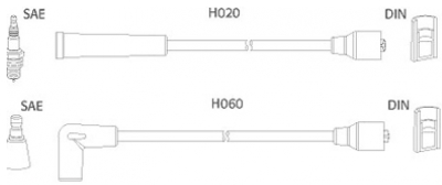 ASTEMO-HITACHI Zündleitungssatz Hüco 134457