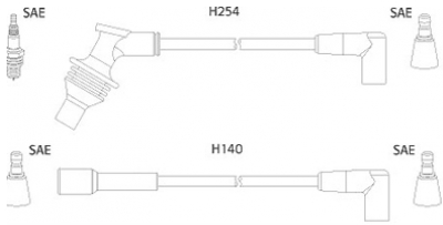 ASTEMO-HITACHI Zündleitungssatz Hüco 134460 für RENAULT