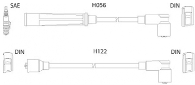 ASTEMO-HITACHI Zündleitungssatz Hüco 134474 für VW