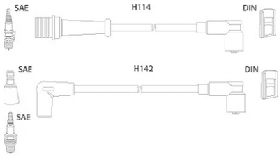 ASTEMO-HITACHI Zündleitungssatz Hüco 134485 für RENAULT