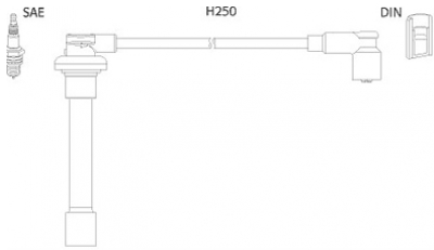ASTEMO-HITACHI Zündleitungssatz Hüco 134520 für HONDA