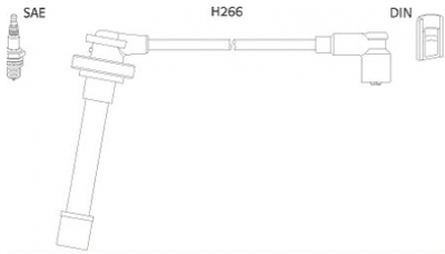 ASTEMO-HITACHI Zündleitungssatz Hüco 134521 für NISSAN