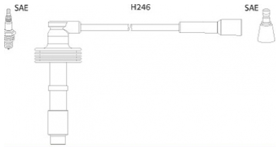 ASTEMO-HITACHI Zündleitungssatz Hüco 134560 für Volvo