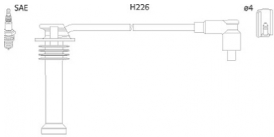 ASTEMO-HITACHI Zündleitungssatz Hüco 134672 für Ford