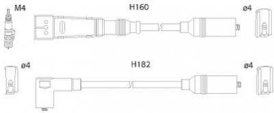 ASTEMO-HITACHI Zündleitungssatz Hüco 134706