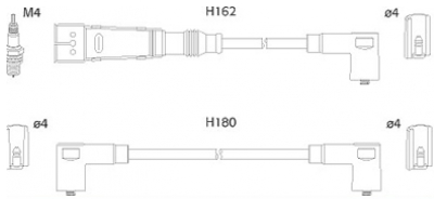 ASTEMO-HITACHI Zündleitungssatz Hüco 134711