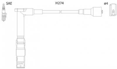 ASTEMO-HITACHI Zündleitungssatz Hüco 134775