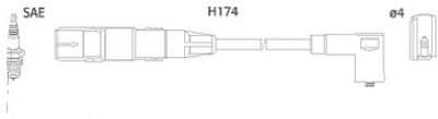 ASTEMO-HITACHI Zündleitungssatz Hüco 134787 für VW