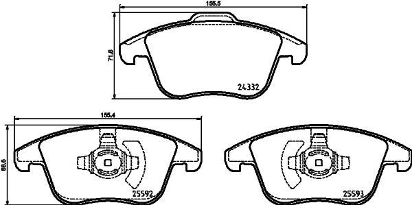 DON Bremsbelagsatz, Scheibenbremse pcp1721 für Ford